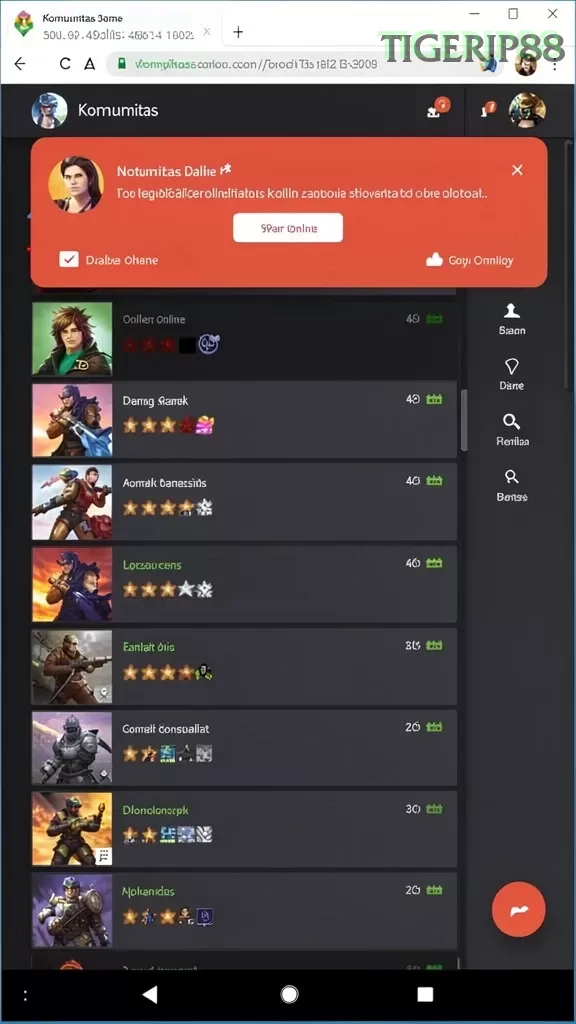 Cuplikan layar KAKRP — aktivitas